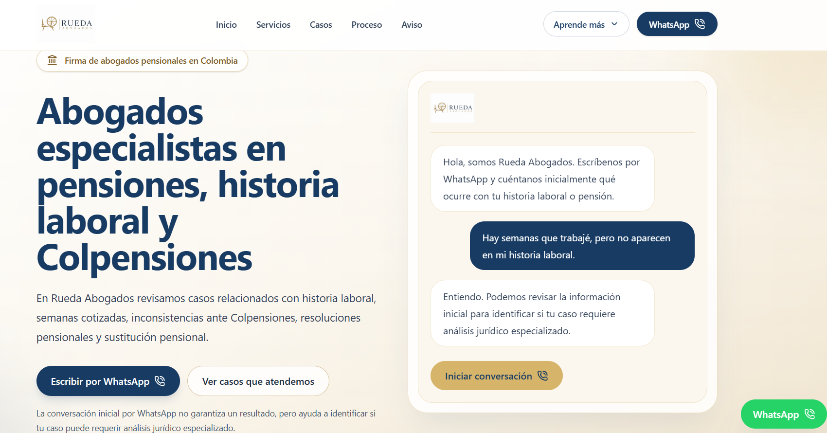 Captura de Rueda Abogados